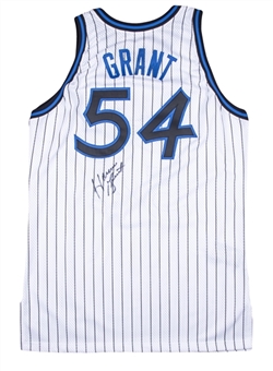 1994-95 Horace Grant Game Used & Signed Orlando Magic Home Jersey (JSA)